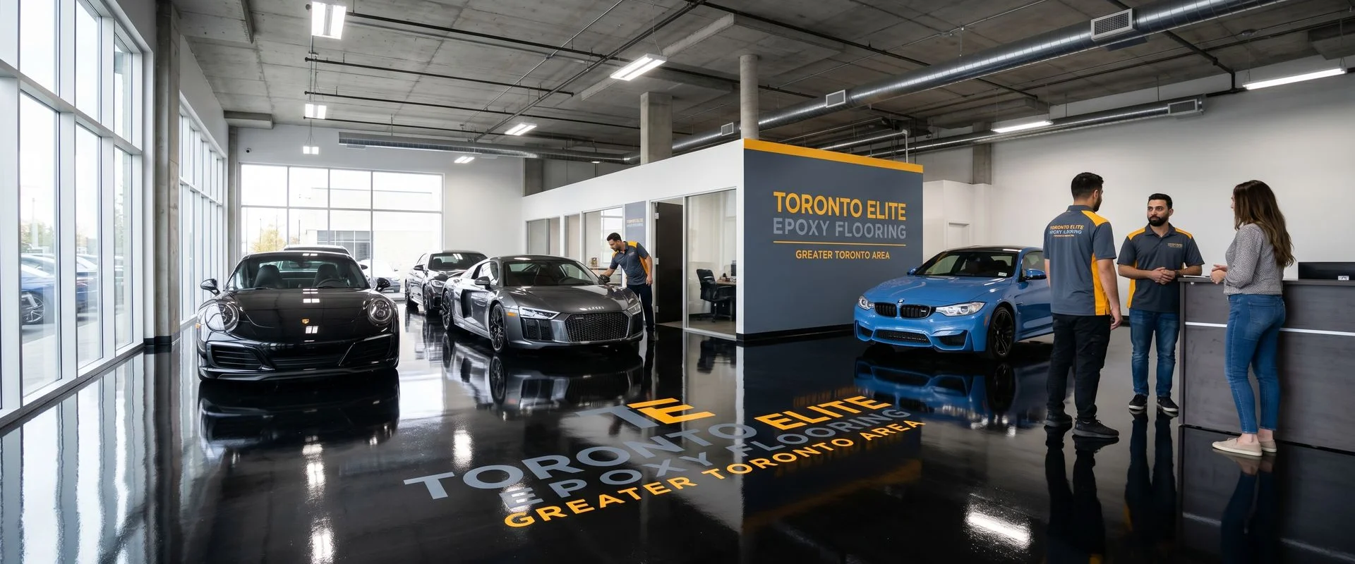 Retail Showroom Epoxy Flooring in Ottawa, ON