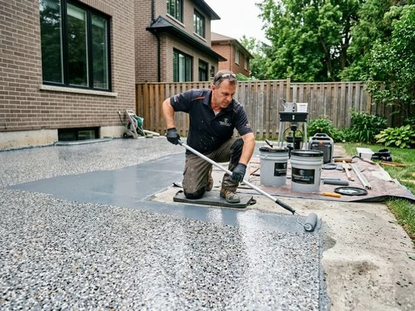 Outdoor Patio Epoxy Coating in Ottawa, ON project 2