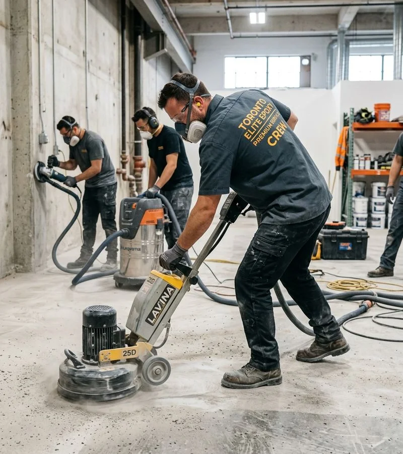 Ottawa Epoxy Flooring crew working